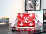 Grade Copy L---V Special Style Red Leather Women‘s Handbag
